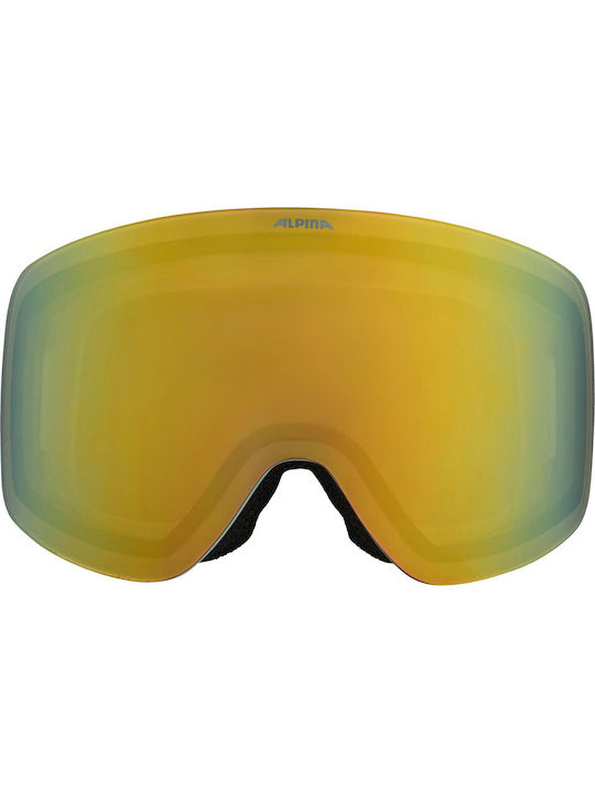 Alpina Quattroflex-lite Ski & Snowboard Goggles Kids Green with Lens in Green Color