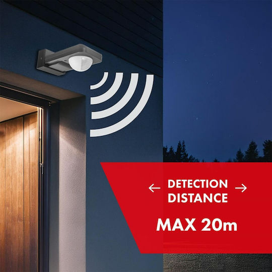 Maclean Energy Wired Motion Sensor Infrared 360° Detection Scope 20m