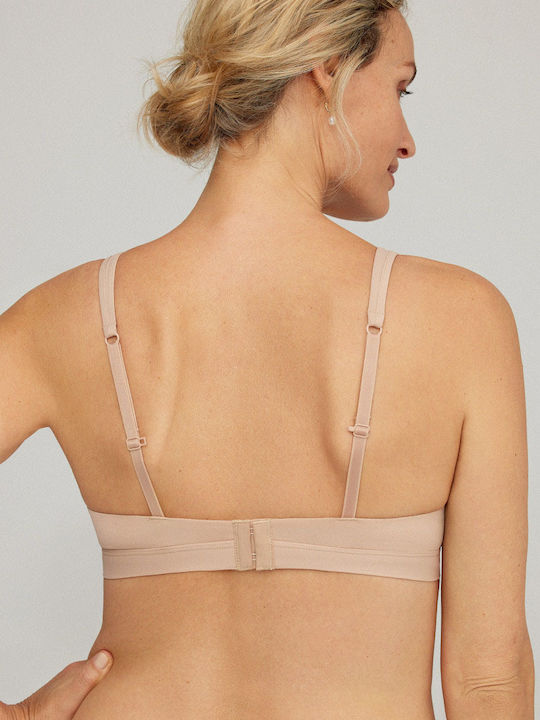 Bra without Padding without Underwire Beige