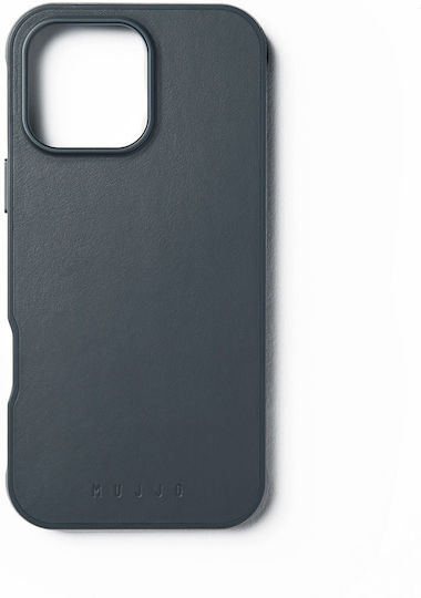 Mujjo Back Cover Δερμάτινο 1mm Μπλε (iPhone 16 Pro Max)
