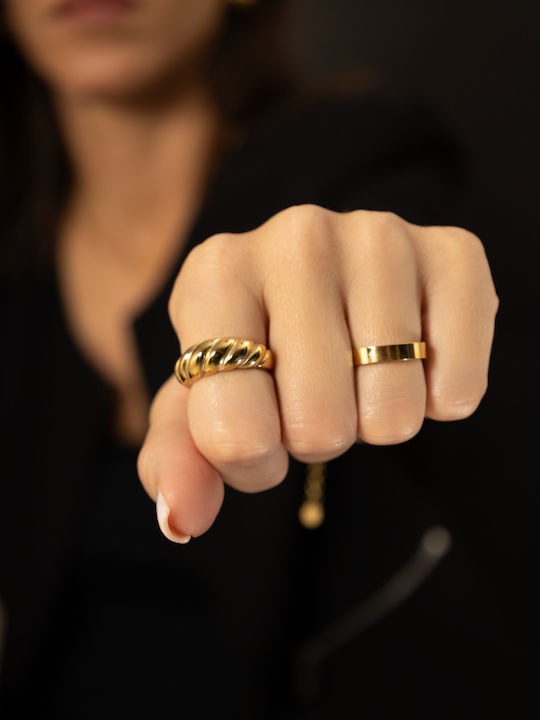 Chrysothemiss Ring made of Steel Gold Plated