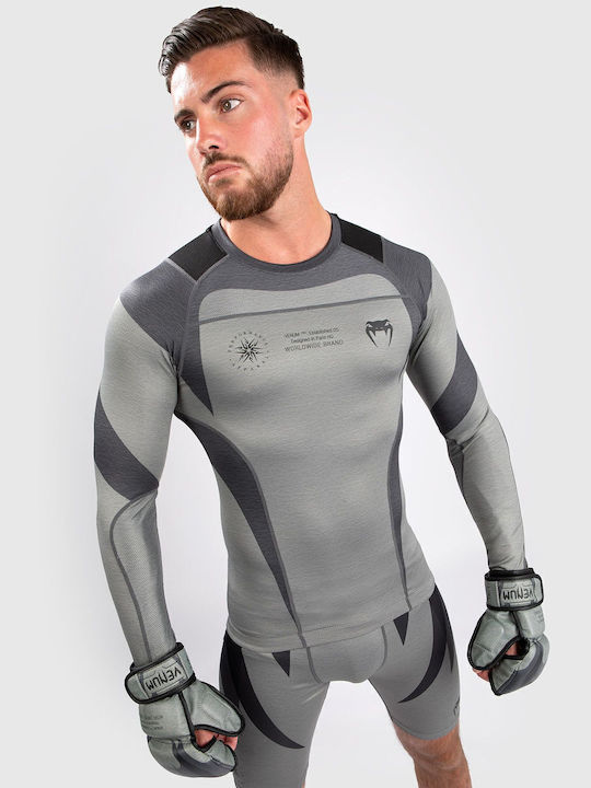 Venum Ανδρική Μακρυμάνικη Μπλούζα VENUM-04560 για Jiu-Jitsu Γκρι