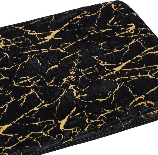 Keskor Badematten 563213 Schwarz Gold 80x50cm
