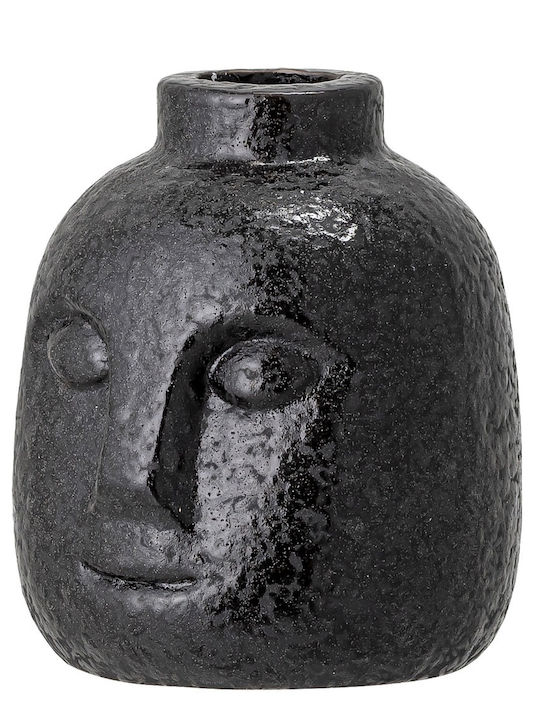 Bloomingville Κηροπήγιο Κεραμικό σε Μαύρο Χρώμα 18x15.5x16.5εκ.