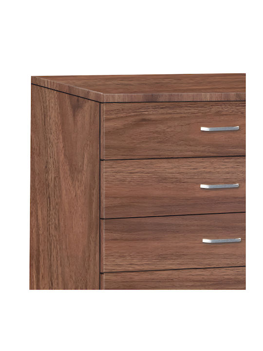 Gioko Wooden Chest of Drawers Walnut 80x40x100cm