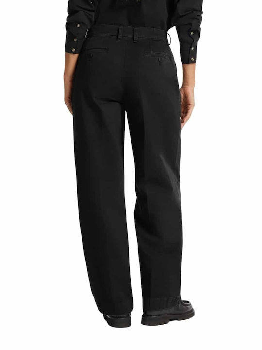 Guess High Waist Women's Jean Trousers in Relaxed Fit Black