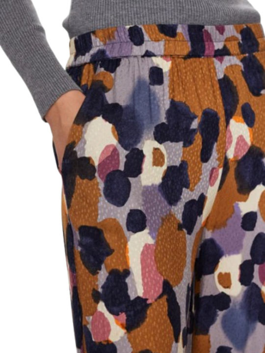 Women's Fabric Trousers Multi Blues