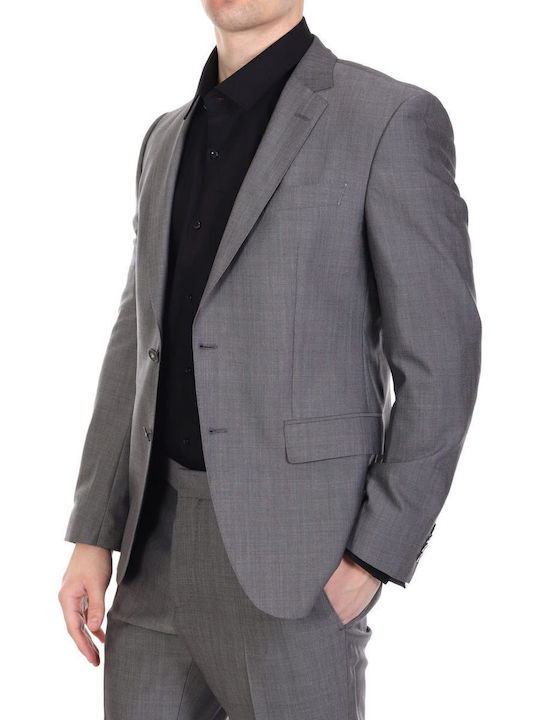 Guabello 1815 Men's Winter Suit Slim Fit Grey