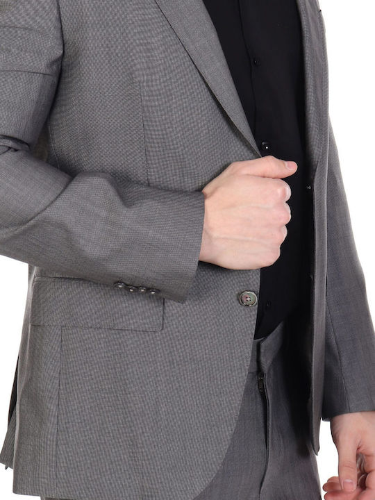 Guabello 1815 Men's Winter Suit Slim Fit Grey