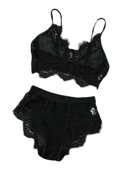 Zoli Underwear Set with Slip Black