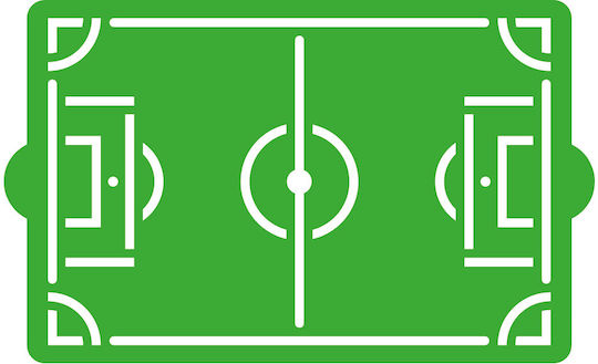 Fußballfeld Schablone 30x20cm