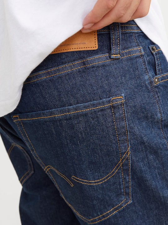 Mike Men's Elastic Jeans Pants With Regular Tapered Fit Blue