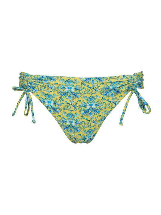 Solano Swimwear Bikini Slip with Ties Green