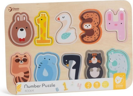 Kinder Steckpuzzle Zahlen 11pcs Classic World