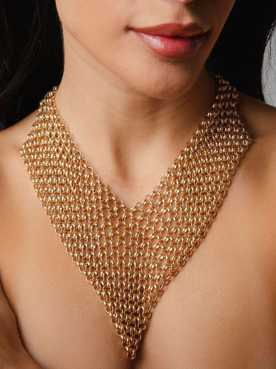 Silia D Necklace Made of Gold Plated Steel Silia D Necklace Made of Gold Plated Steel