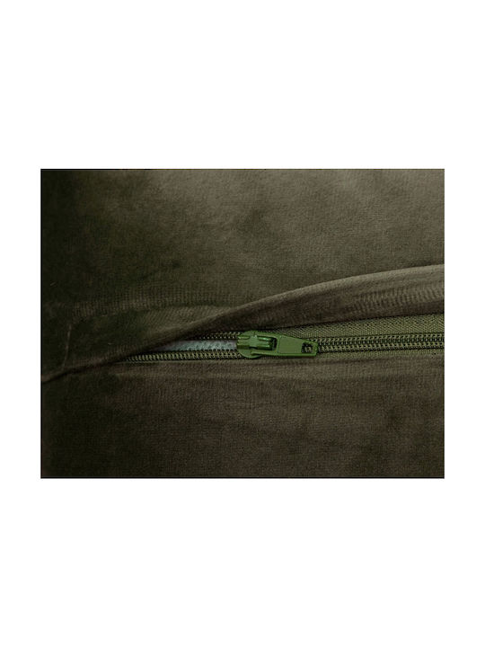 Atmosphera Sofa Cushion Saona Velvet Khaki Green 30x50cm