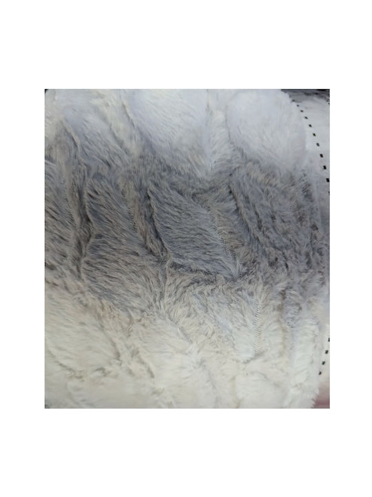 TnS Κουβέρτα Sherpa Μονή 160x220εκ. Γκρι / Λευκό