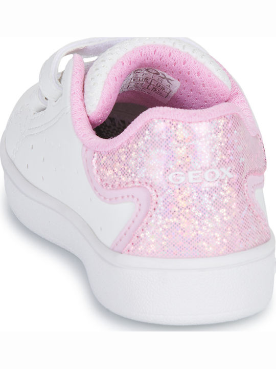 B Eclyper Παιδικά Sneakers Ανατομικά με Σκρατς Λευκά