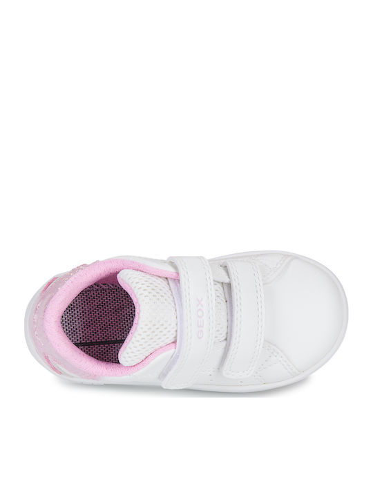 B Eclyper Παιδικά Sneakers Ανατομικά με Σκρατς Λευκά