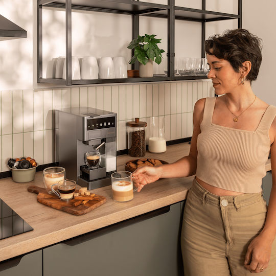 Cecotec FreeStyle Latte T Αυτόματη Μηχανή Espresso Πίεσης 20bar για Cappuccino Μαύρη