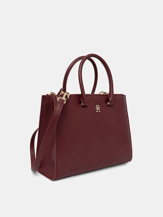 Tommy Hilfiger Women's Bag Tote Hand Burgundy