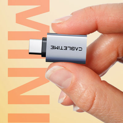 Cabletime Konverter USB-C männlich zu USB-A weiblich Gray 1Stück CT-CMAF10-AG