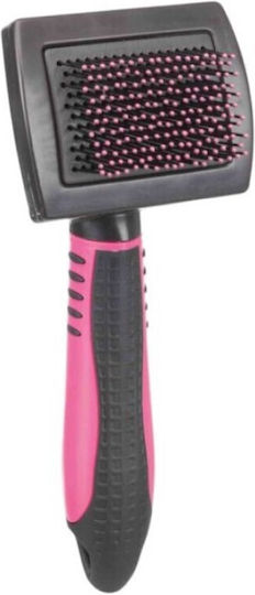 Trixie Brush for Short-Haired Dogs for Coat Grooming Red
