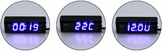 Uhr, Thermometer und Spannungsmesser Für das Auto 19mm