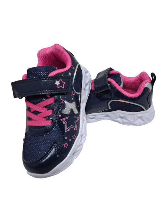 Αθλητικά Παιδικά Sneakers Ανατομικά με Φωτάκια Μπλε