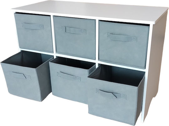 Система за съхранение на играчки Сив 79x36x51см 1бр