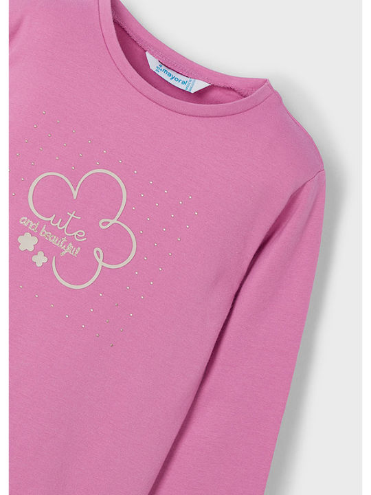 Kinderhemd Langarm Rosa Basic