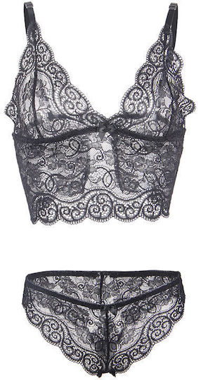 Subblime Sexy Babydoll Schwarz
