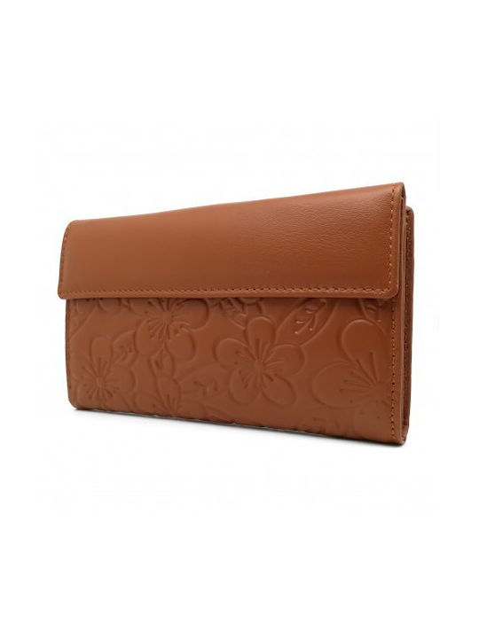 Casanova Small Leather Women's Wallet Cards with RFID Red