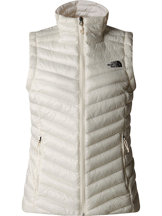 Women's Short Puffer Jacket for Spring or Autumn White