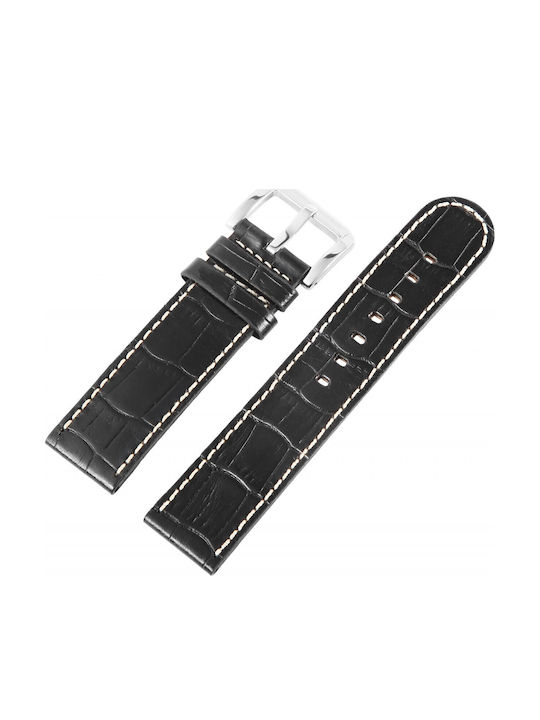 Just Watch Lederriemen Schwarz 22mm