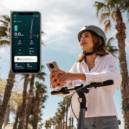 Cecotec Bongo D20 XL Connected Ηλεκτρικό Πατίνι με 20km/h Max Ταχύτητα και 20km Αυτονομία σε Μαύρο Χρώμα