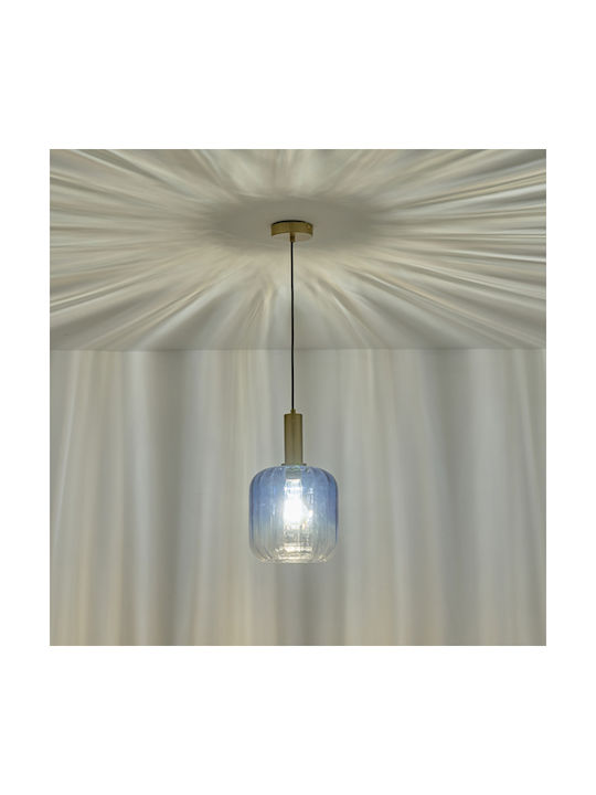 Eurolamp Deckenleuchte Blau mit Lampenbirnensockel E27 200x21x160cm