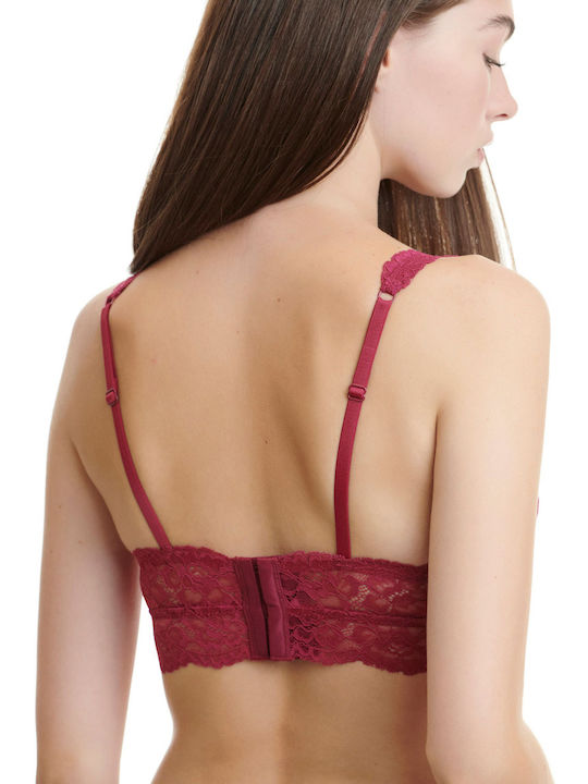 Walk Women's Bra with Removable Padding Burgundy