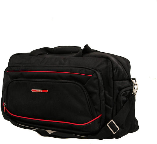 Lamonza Smiley Reisetasche Schwarz Stoff L49xB24xH27cm