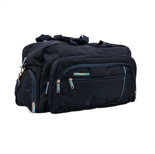 Lamonza Ultralight Geantă de voiaj Albastru marin Textil L49xW24xH27cm