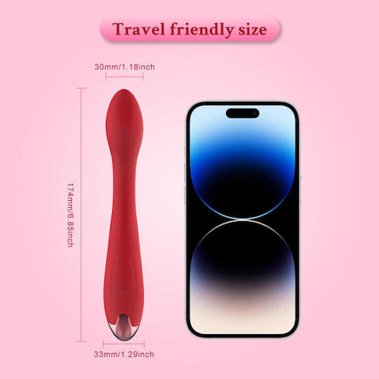 Ophelia's Dream Vibrator G-Spot 17.4cm Red