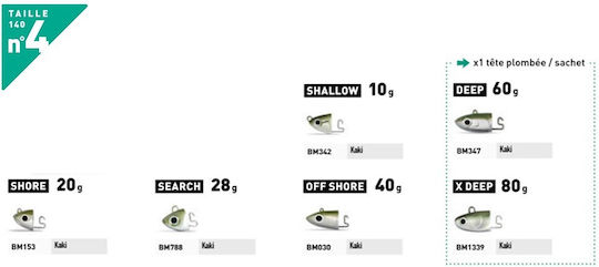 Fiiish Black Minnow Jighead No4 140mm Bm1202 Candy Green 60 Units Deep