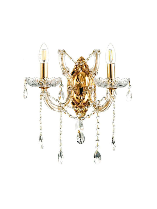 Inlight Classic Lamp Wall with Socket E14 Gold 35x35cm