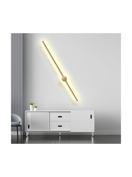 Braytron Modern Lamp Wall with Integrated LED and Warm White Light Black 10x80cm
