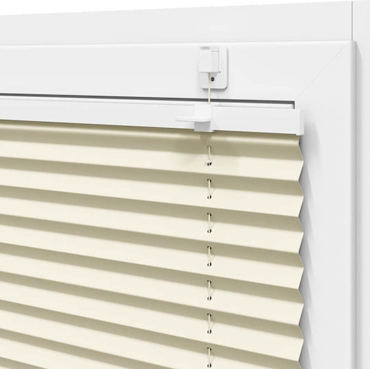 vidaXL Beschattungsrollo Stoff in Beige Farbe L90xH150cm