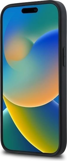 Karl Lagerfeld 3d Rubber Signature Umschlag Rückseite Silikon Schwarz (iPhone 15)