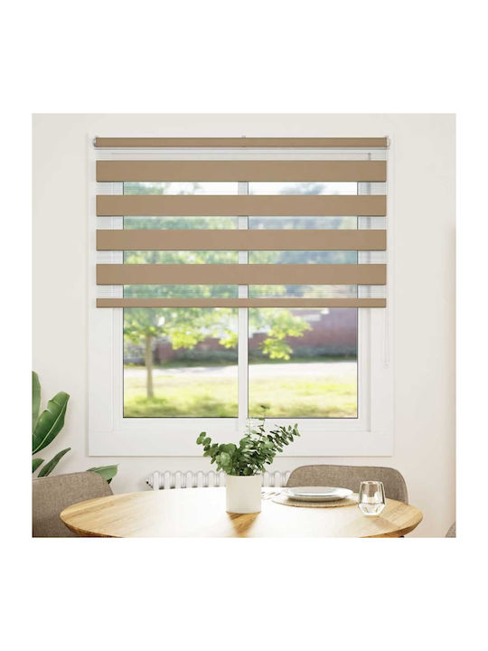 vidaXL Roller Blinds Partial Blackout Brown W130xH150cm 4014553