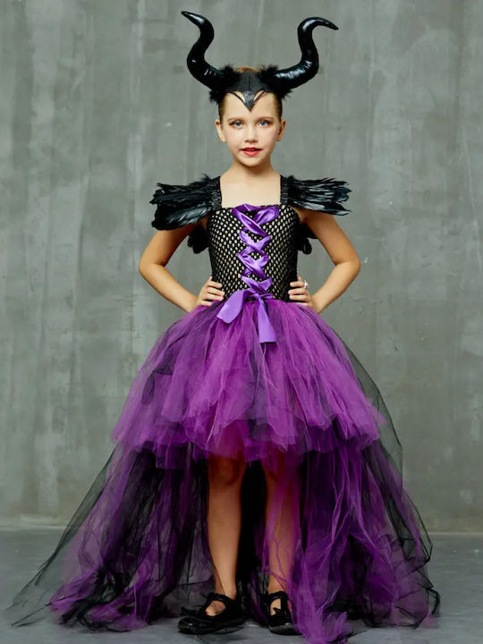 Παιδική Στολή Κακιά Νεράιδα Μαγκούφισα Maleficent Alice Party 11183