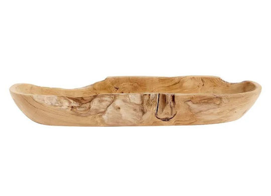 Muubs Διακοσμητικό Μπωλ Ξύλινο Καφέ 56x15x8cm