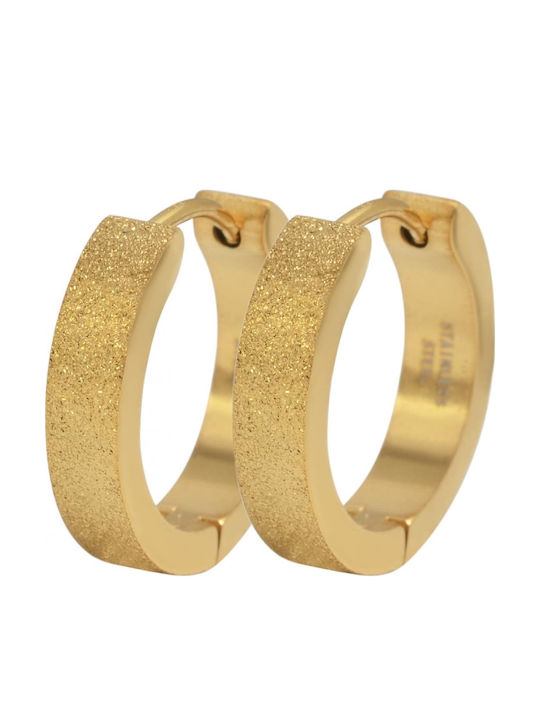 Akzent Earrings Hoops made of Steel Gold Plated